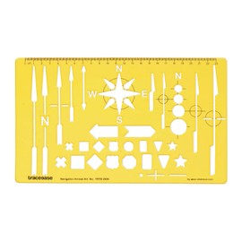 Traceease Map Drafting Navigation Arrows Template Drawing Stencil,Designing Template Measuring Ruler