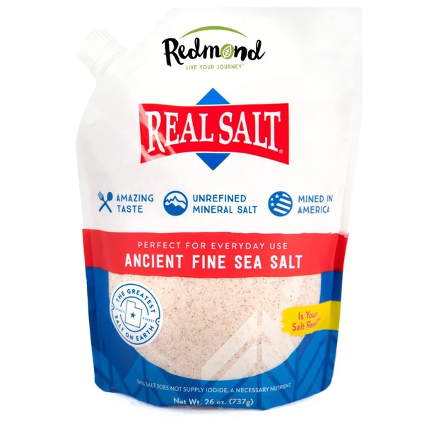 REDMOND Real Sea Salt - Natural Unrefined Gluten Free Fine,