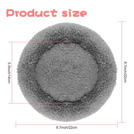 BWOGUE Hamster Bed,Round Velvet Warm Sleep Mat Pad for Hamster/Hedgehog/Squirrel/Guinea Pig/Rats and Other Small Animals