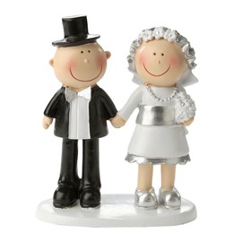 Jubiläumspaar : figurine pour noces d'argent - 85 mm, en polyrésine