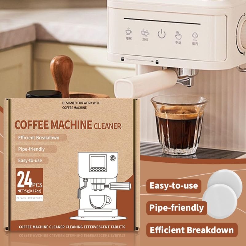 KUKUGO Coffee Machine Cleaner, 24 Tablets, Professional Cleaning Solution for