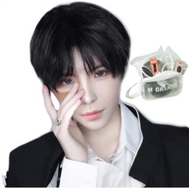 M Grande DY34A Men’s Premium Wig, 6-Piece Set, Short Cut, Cool, Natural, Makes Your Face Look Smaller, Full Wig, Produced by Renown Stylist, Color: Karma Black