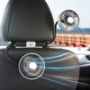 USB Car Fan, Powerful 3 Speed Dual Head Gooseneck Car