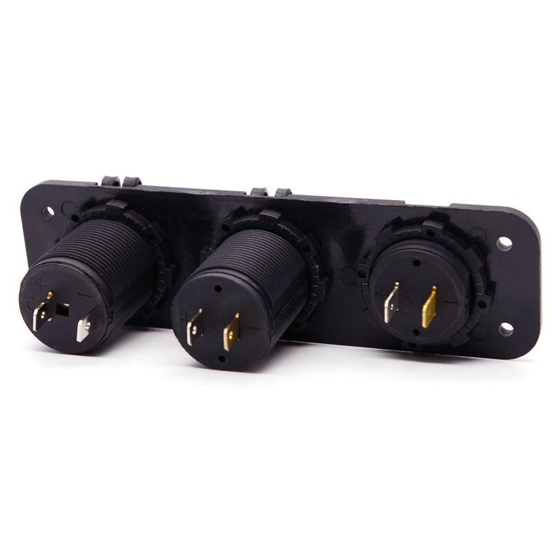 Cllena Triple Function Dual USB Charger + Green LED Voltmeter