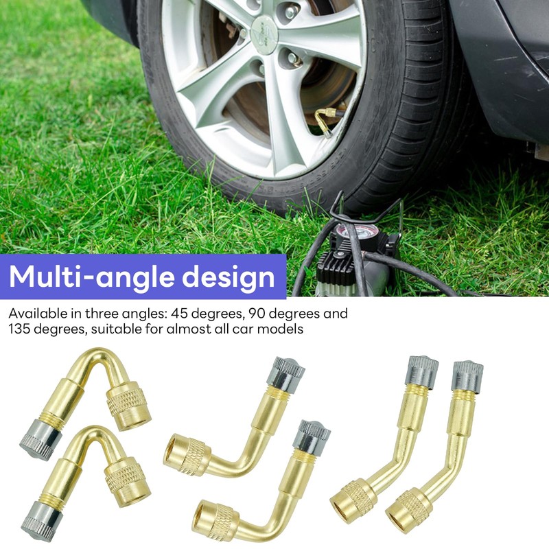 6 Pack Universal Valve Extensions, 45 Degree 90 Degree 135