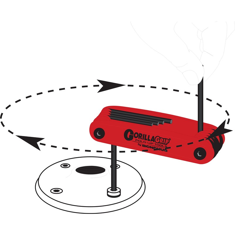 【国内正規品】BONDHUS(ボンダス) 六角レンチ ゴリラグリップ®ナイフ型ツール 黒染め加工 7本組 (2、2.5、3、4、5、6、8mm) HF7M No.12587