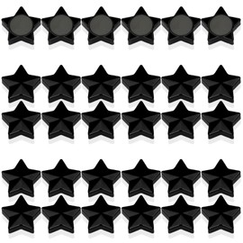 PYJLBX 30Pcs Fridge Magnets Strong Magnet Small Magnets Whiteboard Magnets Heavy Duty Magnets for Crafts, Mini Magnets fridge magnets for adults, Cute Magnets for Whiteboard, Notice Board (Star,Black)