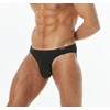 Mens Modal Briefs low rise Microfiber Bikini Underwear Black,Pack of