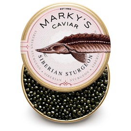 MARKY'S Siberian Sturgeon Royal Caviar - 1 oz / 28 g - Premium Sturgeon Malossol Black Roe - GUARANTEED OVERNIGHT