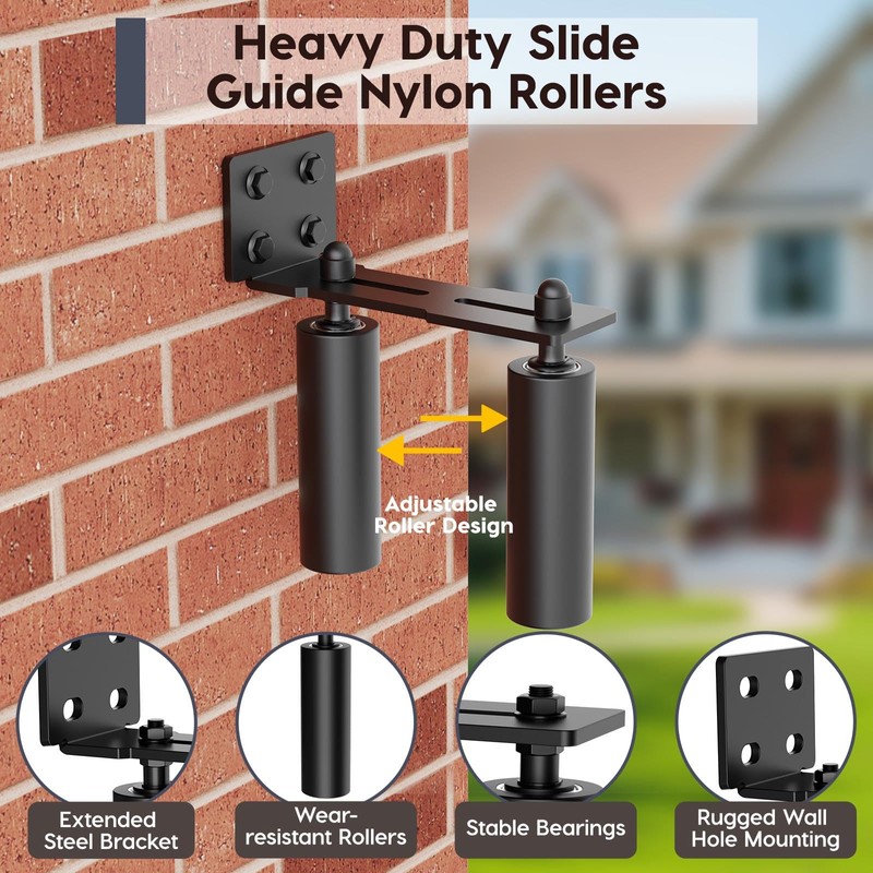 Anobeyi Heavy Duty Slide Gate Roller Guide with L Rear