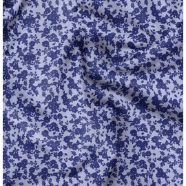 Soimoi Leaves & Sunflower Print - Blue, Canvas Fabric Material - 56 Inch Wide, 1 Meter, Unstitched Fabric for Upholstery, Bags, Workwear and Outdoor Gear.
