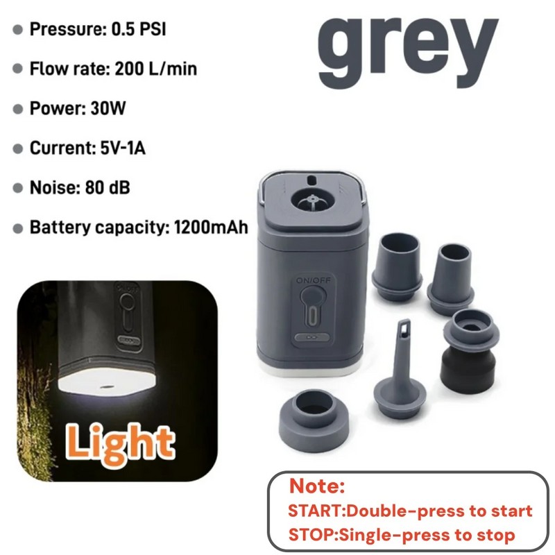 Mini Rechargeable Air Pump for Inflatables – 3-in-1 Inflator, Deflator