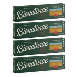 Bionaturae Linguine Pasta Noodles - Gluten Free Linguine, Rice & Lentil Pasta, Kosher Certified, High Protein, Non-GMO, Gluten Free Pasta Organic, Crafted in Italy - 12 Oz, 4 Pack