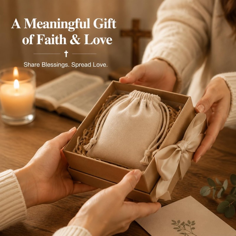 Small Wooden Crosses, 24 Pieces Holding Cross, 2.36in Portable Prayer