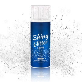Suhunide Body Glitte Spray, 120ML Silver Glitter Spray for Hair and Body, Long-Lasting and Quick-Drying Shimmer Mist for Music Festival Rave, Nightclub Party, Prom,4.06 Oz