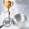 Pure Titanium Pot,2.5qt Saucepan with Lid, Stay-Cool Handle