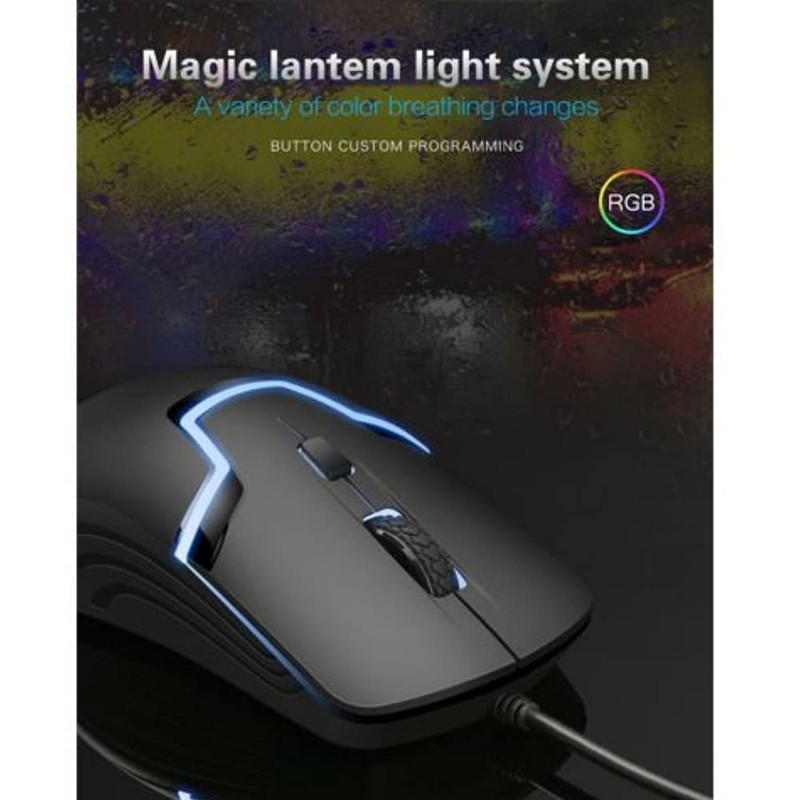 HP M100S RGB Gaming Mouse | Wired USB 3.0 Ergonomic