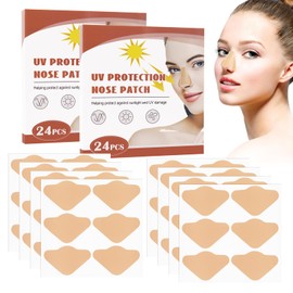MINGRUO 48 Stück Nasen Sonnenschutz Aufkleber, Sonnenschutz-Nasenpflaster, Sonnenschutz Nase Patch, Sonnennasenschutz UV-Schutz Nasenpflaster verhindert die Sonnenbräunung der Nase