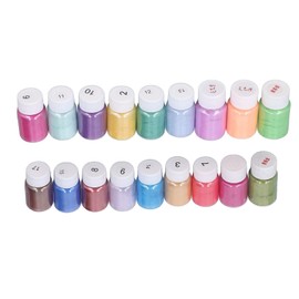 18 Colores Polvo de Mica Luz Pigmento Metálico Brillante Tinte de Resina para Hacer Joyería DIY Esmalte de Uñas Artesanía de Resina Epoxi
