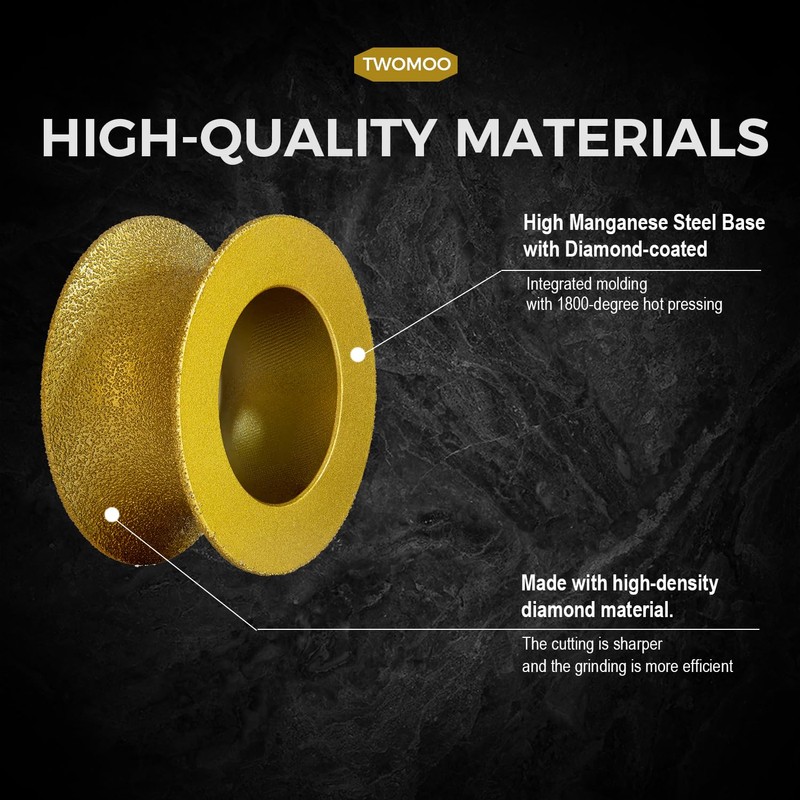 Diamond Edge Grinding Wheel, 30mm Height Radius Profile Wheel for