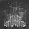Clear Round Plastic Makeup Container Transparent Cylinder Makeup Brush Holder