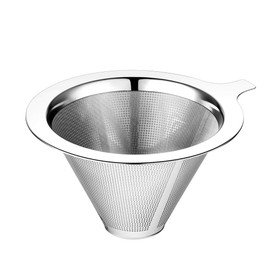 ANNMEXX Upgraded Pour Over Coffee Filter, Coffee Dripper, Paperless Mess Stainless Steel Coffee Filter, Maker One to Two Cup Coffee, Easy to Use and Clean (1-2Cups)