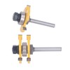 2Pcs Tongue and Groove Cutter 3 Teeth 1/4inch Shank T