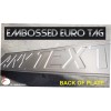 NEON GREEN - BLACK TEXT Euro European License Plate Embossed