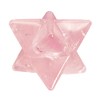 favoramulet 1 Inch Rose Quartz Merkaba Star, Healing Crystal Carving