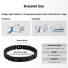 Feifuli Men's Stainless Steel Bracelet 7.4-8.8 Inches Solid Thick Chain