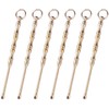 JKJF 6 Pcs Brass Snuff Spoon Tiny Powder Spoon Scoops