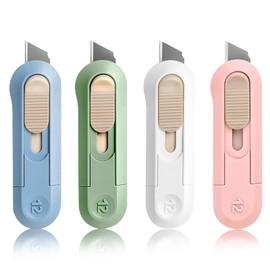 Box Cutter, Box Cutter Retractable, mini box cutter, cute box cutter, Package Opener, Easy Slide Retractable Cute Box Cutter for Office, Home, Crafts, Hobby Use (20)