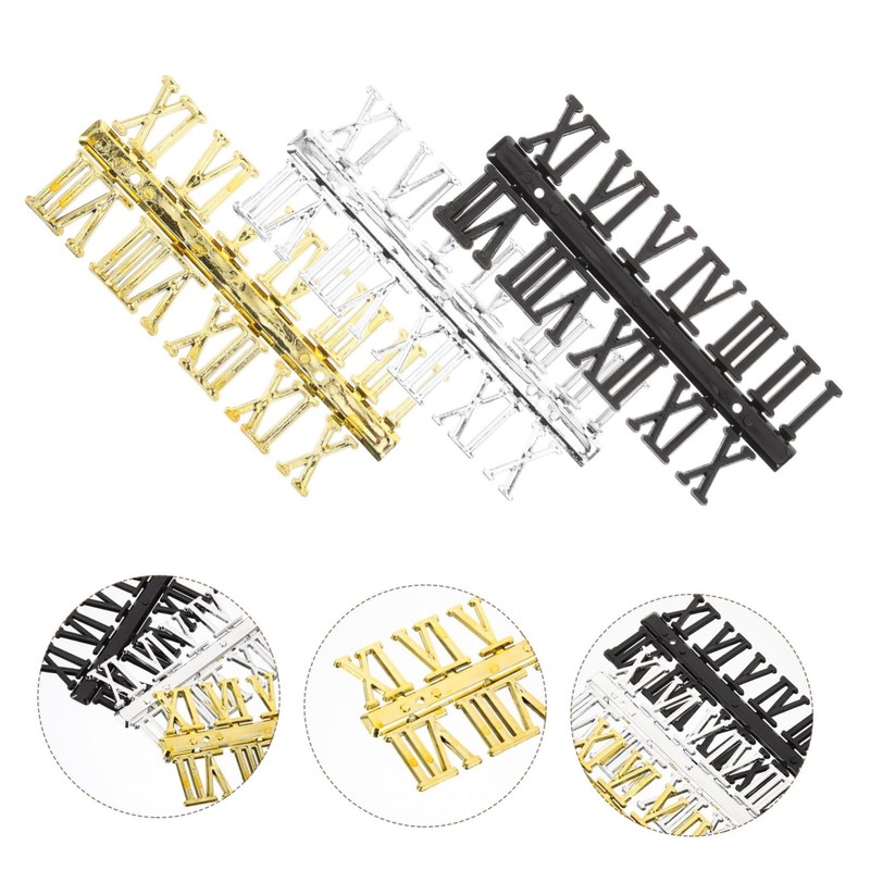 Operitacx 12 pcs Roman Clock Numerals Kit Durable Clock Numbers