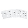 FGB 2-Port Keystone Wall Plate 20-Pack, Low-Profile Single Gang Wall