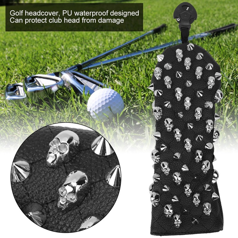PU Waterproof Golf Putter Cover Club Protection Headcover Supplies Skull