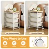 KINGBOARD Slim Rolling Cart with 3 Drawers, Metal Utility Storage