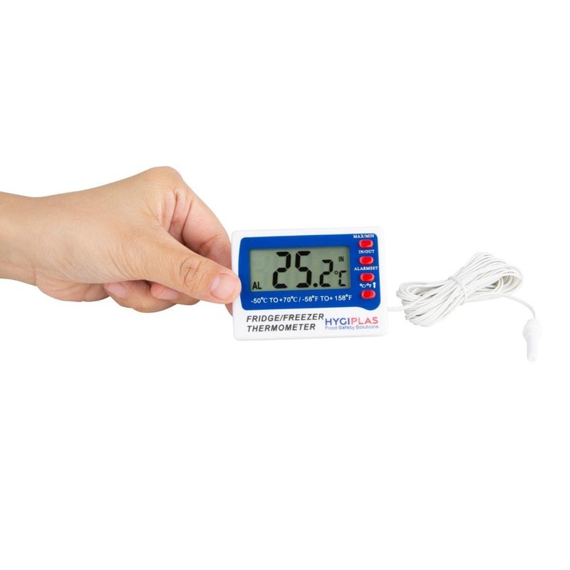 Hygiplas Digital Fridge/Freezer Thermometer 52X73X15mm Temperature Catering
