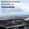 Smart HUD Display Digital Solar Charged Displays Time Temp Over