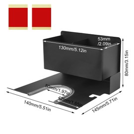Fönhalter Ohne Bohren, Aluminium Schwarz, Selbstklebend Föhn Halterung, für Meisten Fön, für Fliesen, Metall, Glas und Marmorwände, Nicht Geeignet für Gips, Tapeten und Gestrichene Wände (Schwarz)