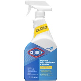 CloroxPro Anywhere Hard Surface Sanitizing Spray, Multi-Surface Cleaner, Healthcare Cleaning and Industrial Cleaning, 32 Ounces - 01698