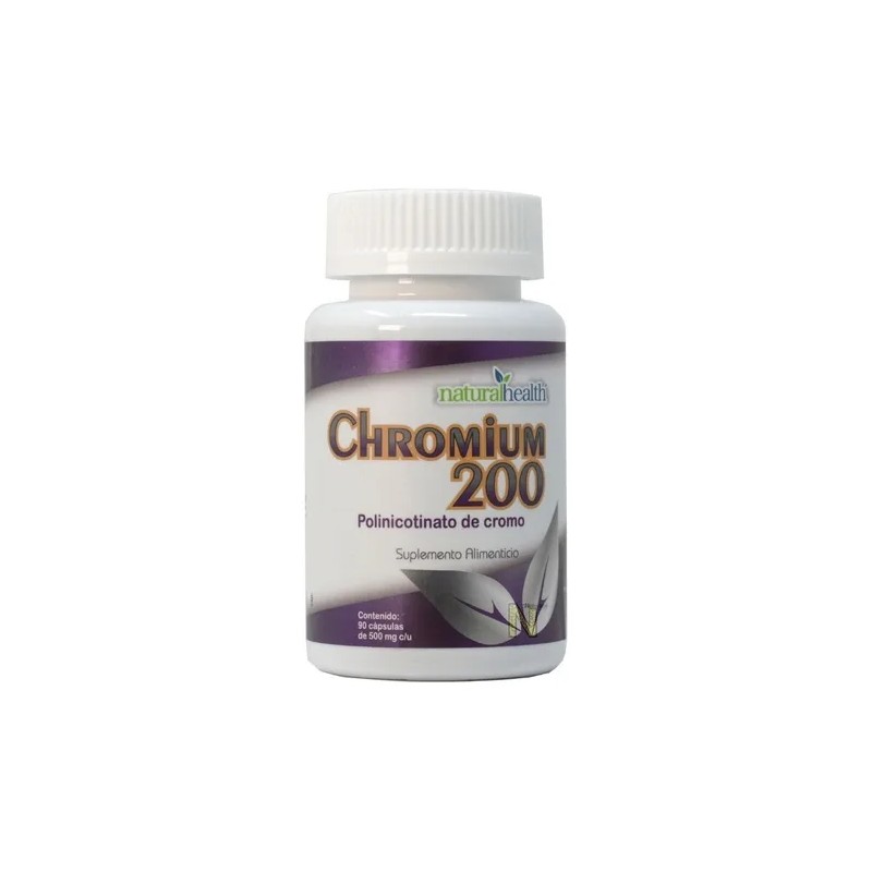 Polinicotinato De Cromo 200mg 90 Cápsulas Natural Health