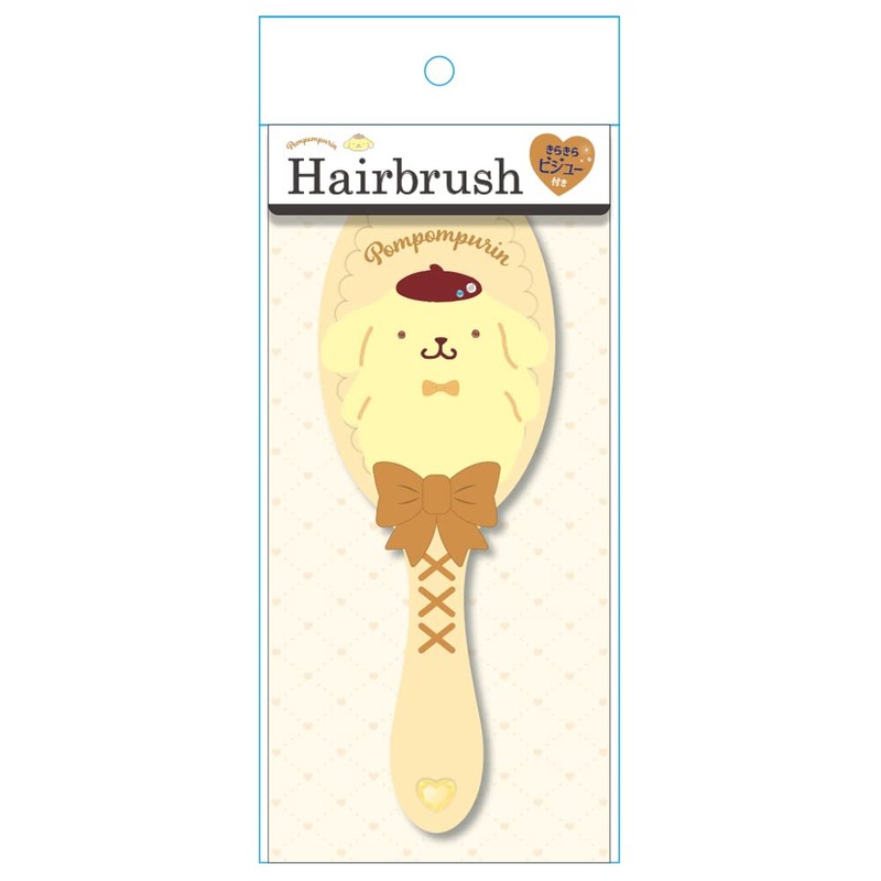 Sanrio Characters Pompompurin Die-Cut Hair Brush