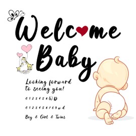CARGEN Baby Shower Celebration Maternity Photo Sticker Gift Maternity Photo Tattoo Sticker Maternity Sticker Cute Belly Growth Record Anniversary Photo Pasting Instructions Included
