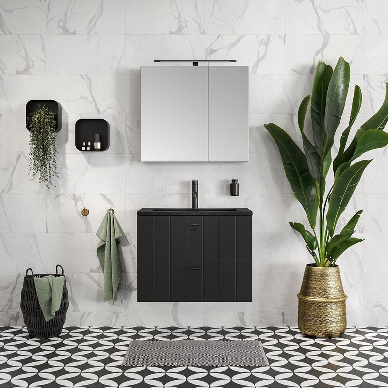 Tiger Tune, Towel hook Brushed brass / Black, 25x54x65mm