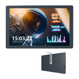 Waveshare 8 Inch USB Monitor 1280 x 800 Pixel AIO LCD Screen PC Case Secondary Screen Desktop RGB Ambient Screen IPS Panel with Music Spectrum Analysis Function Type-C Interface CNC Metal Case, Black