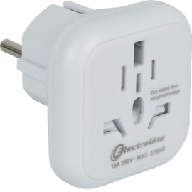 Electraline World 70039 Travel Adaptor (Plug Type B, G, I, L, J, N) to Europe (Plug Type E and F)