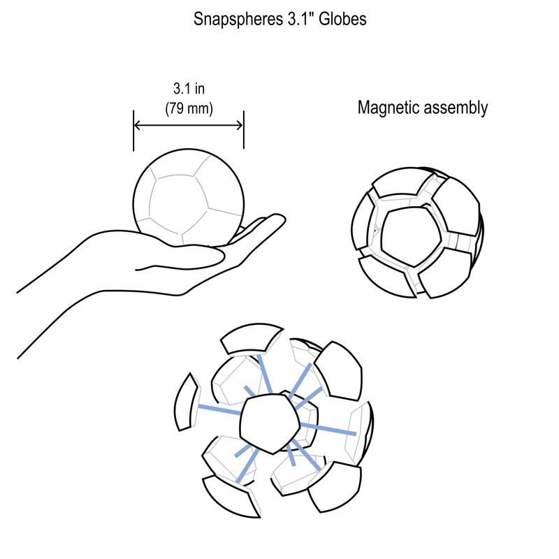 Snapspheres Jupiter Globe 3.1"