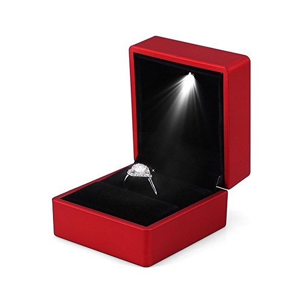 Caja De Anillo De Luz LED, Anillo De Anillo De