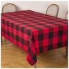 Occasion Gallery Red Holiday Buffalo Plaid Tablecloth 65" X 120"