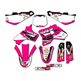 Senge Graphics Inc 1993-2001 YZ 80 13 FLY Pink Senge Graphics Kit Compatible with Yamaha - Complete Kit, 14/17